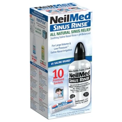 Afbeelding van NeilMed Neusdouche Sinus Rinse Startpakket verkouden verstopte neus hooikoorts