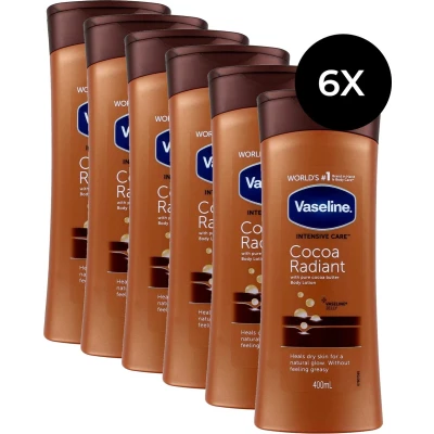 Afbeelding van Vaseline Intensive Care 400 ml Body Lotion Cocoa Radiant (6 stuks)