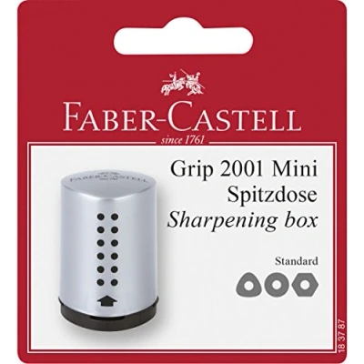 Afbeelding van Faber Castell Grip 2001 Mini 183787 puntenslijper, zilverkleurig