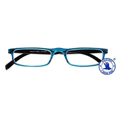 Afbeelding van I Need You HALF LINE leesbril in 4 kleuren, van + 1.00 dpt tot +3.00 dpt, Blauw/Zwart