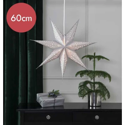 Afbeelding van Zilver hangende kerstster Blinka 60 cm