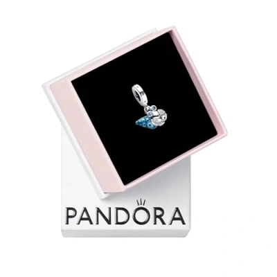 Afbeelding van PANDORA Moments Glow in the dark Einsiedlerkrebs Charm hanger van sterling zilver met zirkonia, compatibele Armbanden, 792700C01, E mail, Geen edelsteen