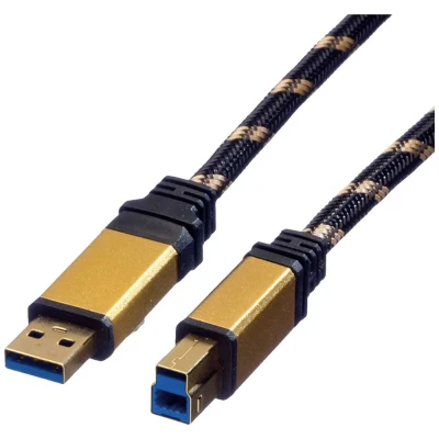 Afbeelding van ROLINE GOLD USB 3.2 Gen 1 kabel, type A B, 0,8 m