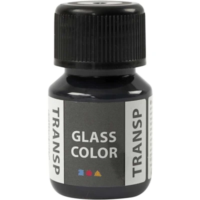 Afbeelding van Glass Color Transparante Verf Zwart, 30ml