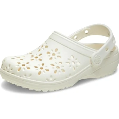 Afbeelding van Crocs Classic Floral Cut Out Clog K Uniseks kinderen, Krijt, 1 UK kind