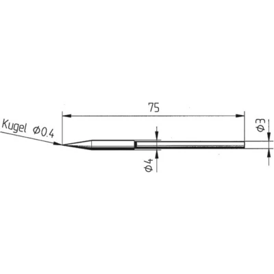 Afbeelding van Ersa 212 BD LF soldeerpunt Potloodvorm Grootte 0.4 mm Inhoud: 1 stuk(s)