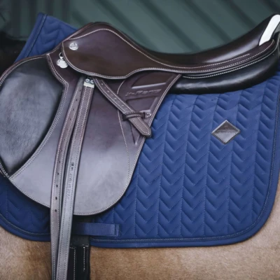 Afbeelding van Kentucky Horsewear Zadeldek Fishbone Donkerblauw veelzijdigheid Paard