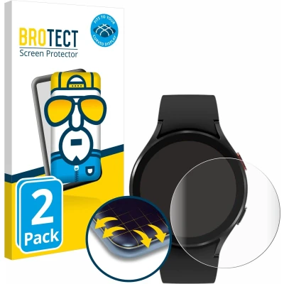 Afbeelding van BROTECT Screenprotector voor Samsung Galaxy Watch 4 (44mm) Folie Beschermfolie transparant volledig dekking (2 Stuks)