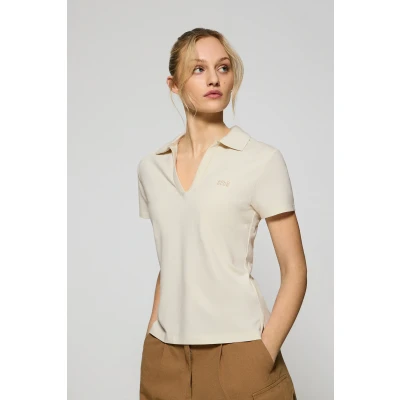 Afbeelding van Polo Club Dames Gebroken Witte &quot;Pedraza&quot; Zonder Knopen Met Rubberen Logo Xl