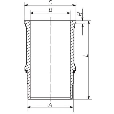 Afbeelding van MAHLE ORIGINAL 227 WN 65 01 Cilindervoering