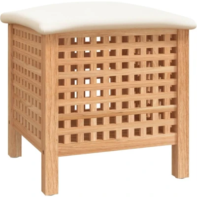Afbeelding van Badkamerkruk 48x47,5x52 cm massief walnotenhout