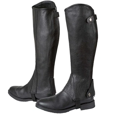 Image de Covalliero Chaps Elasto Cuir Noir M