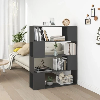 Afbeelding van Boekenkast/kamerscherm 100x24x124 cm grijs