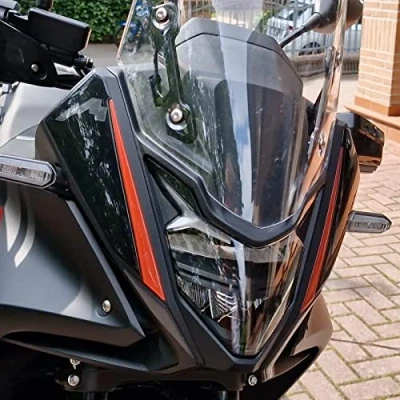 Afbeelding van Resin Bike Motorfietssticker compatibel met Honda Transalp XL 750 2023. Bescherming koplamp voor motorfiets tegen stoten en krassen. 3D stickers van metaalneutrale hars