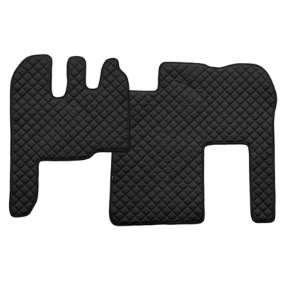 Afbeelding van F CORE Eco Leather Q FL15 BLACK Vloermatset Kunstleer 2 Zwart