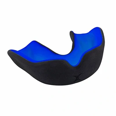 Afbeelding van Gilbert Tandbescherming Rugby Orthodontie voor volwassenen, X Brace Dual Density zwart/blauw
