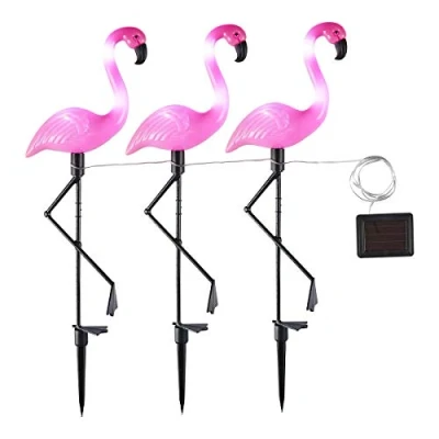 Afbeelding van HI Grondpinnen 3 st solar LED flamingo