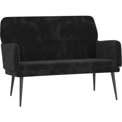 Afbeelding van vidaXL Bankje 108x79x79 cm fluweel zwart