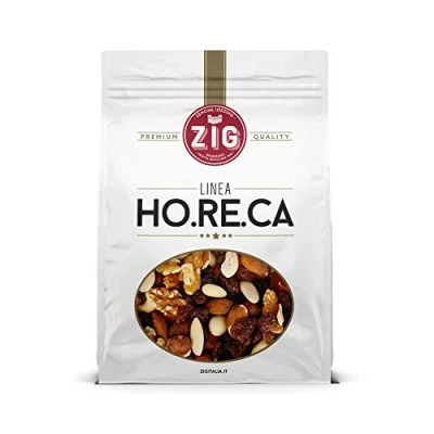 Image de ZIG HORECA étudiant Mélange de fruits secs Noix cajou, amandes, noix, noisettes, raisins1 Kg