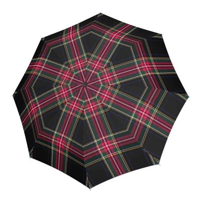 Afbeelding van Paraplu Geruit Rood Zwart (Invest) A760 Dsn 107 cm Lengte 87 Knirps