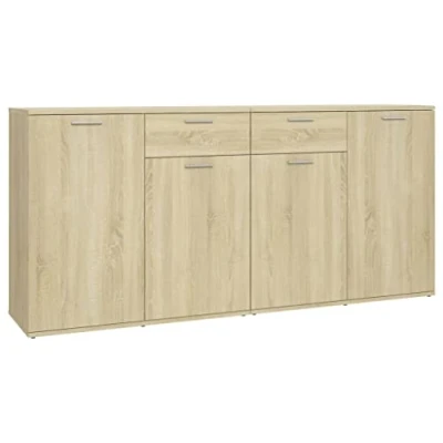 Image de vidaXL Buffet Chêne sonoma 160x36x75 cm Bois d&#039;ingénierie3074930