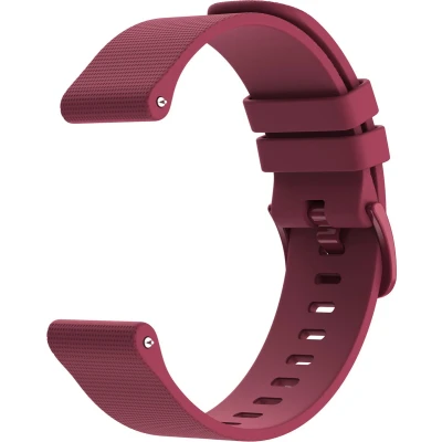 Afbeelding van imoshion Siliconen sportbandje met gesp Universeel 22 mm aansluiting Donkerrood