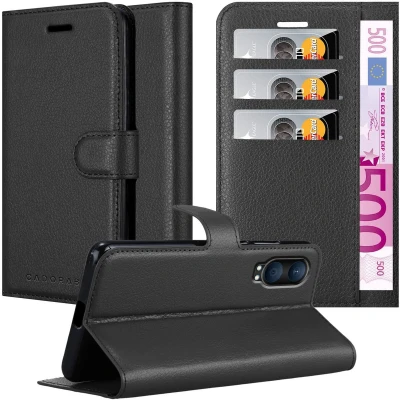 Afbeelding van Cadorabo Hoesje geschikt voor OnePlus Nord CE4 Lite in PHANTOM ZWART Beschermhoes met magnetische sluiting, standfunctie en kaartvakje Book Case Cover Etui