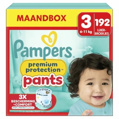 Afbeelding van Pampers Premium Protection Pants (Gr. 3, Maandelijks pakket, 192 Stuk)