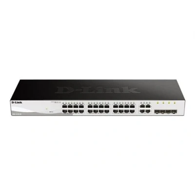 Image de D Link Web Smart DGS 1210 28 Commutateur Géré 24 x 10/100/1000 + 4 Gigabit SFP de bureau, Montable sur rack