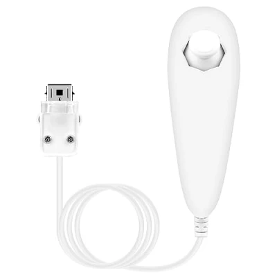 Afbeelding van OSTENT Manette Nunchuck à Base de Mouvement Compatible avec la Console Nintendo Wii Couleur Blanc