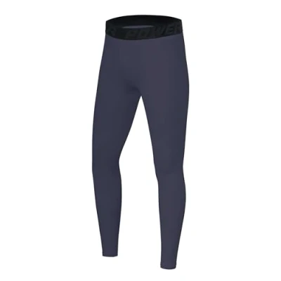 Afbeelding van PowerLayer Leggings met basislaag voor sport, compressiekousen heren, Donkergrijs