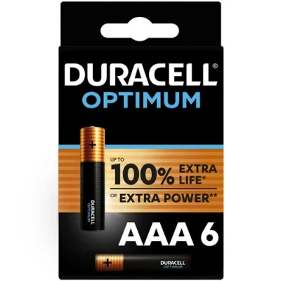 Afbeelding van Duracell Optimum Alkaline AAA batterijen 6 stuks