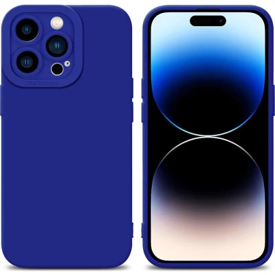 Afbeelding van Cadorabo Hoesje geschikt voor Apple iPhone 14 PRO in Fluid BLAUW Beschermhoes gemaakt van flexibel TPU silicone Cover Case