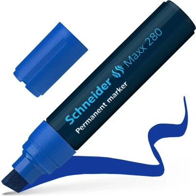 Afbeelding van Schneider permanent marker Maxx 280 beitelpunt blauw S 128003