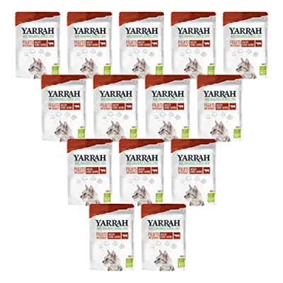 Afbeelding van 28x85g Bio Filets in Saus Yarrah Kattenvoer Diverse Smaken