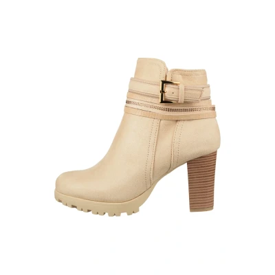 Afbeelding van Elara Chunkyrayan Enkellaarzen voor dames, Beige