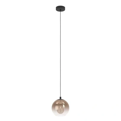 Afbeelding van EGLO Ariscani 1 Hanglamp E27 Ø 20 cm Koperglas Zwart