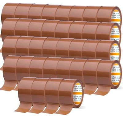 Afbeelding van m office 36 rollen bruin plakband voor het verpakken van dozen, verzendingen, verhuizingen en knutselen, veilige duurzame afdichting, 48 mm x 66