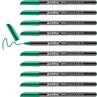 Afbeelding van Fineliner edding 1200 groen 0.5 1mm Omdoos a 10 stuk stuks