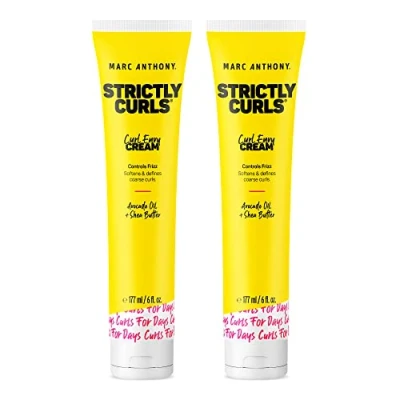 Afbeelding van Marc Anthony Curl Enhancing Cream, Strictly Curls sheaboter, vitamine E &amp; verzachtende avocado olie fijne krullen sulfaatvrij stylingproduct voor krullend en golvend haar 2