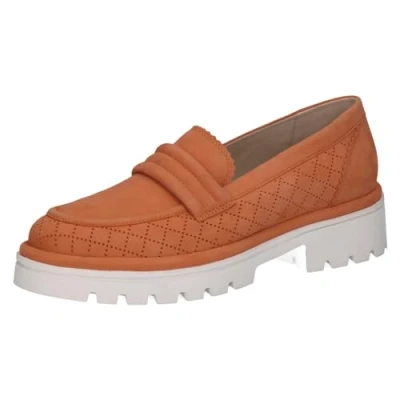 Afbeelding van Caprice Dames 9 24750 42 mocassinzool voor dames, Oranje suède.
