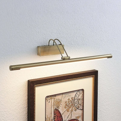 Afbeelding van Lindby LED wandlamp 1licht metaal, kunststof H: 11.5 cm oud messing Inclusief lichtbron