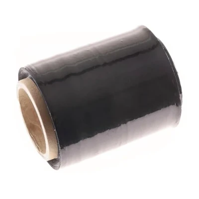Image de Office Products Film étirable noir 1 petit rouleau de à la main 110 m 10 cm 0,3 kg net 23 microns déménagement manuel