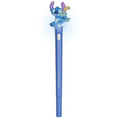 Afbeelding van DISNEY Stitch LICHTGEVENDE gelpen, blauwe inkt, school, pen met figuur