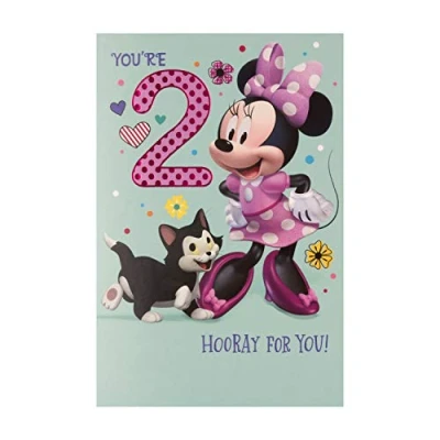 Afbeelding van Hallmark Minnie Mouse verjaardagskaart 2 jaar