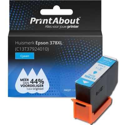 Afbeelding van Huismerk Epson 378XL (C13T37924010) Inktcartridge Cyaan Hoge capaciteit