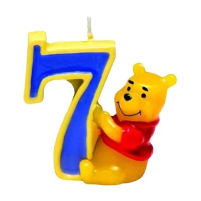 Afbeelding van Disney Winnie de Poeh taartkaars nr 7