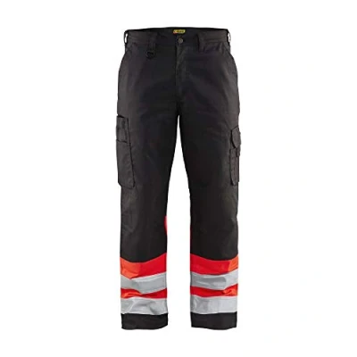 Afbeelding van Blaklader Werkbroek High Vis 1564 1811 Zwart/High Rood C60