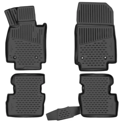 Afbeelding van WALSER XTR 75224 Vloermatset Rubber voor en achter Zwart Op maat gemaakt