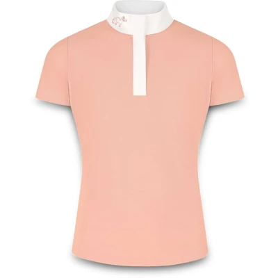 Afbeelding van Kentucky Horsewear Wedstrijdshirt Sammy Meisjes Korte Mouw Oud Roze Maat 110 Ademend &amp; Elastisch
